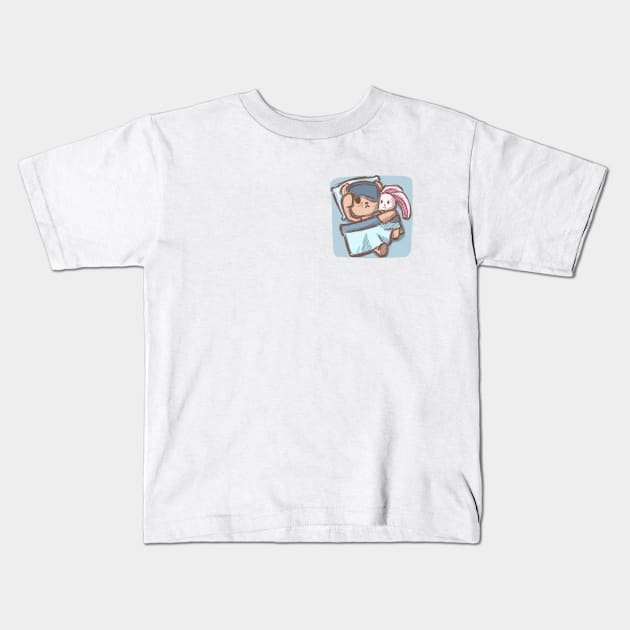 Sleepy Hako Kids T-Shirt by mongdrawings